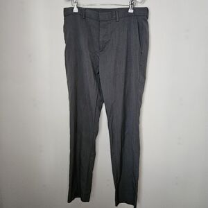 Perry Ellis Portfolio Pants Mens Black Slim Fit Non Iron Business Casual Neutral